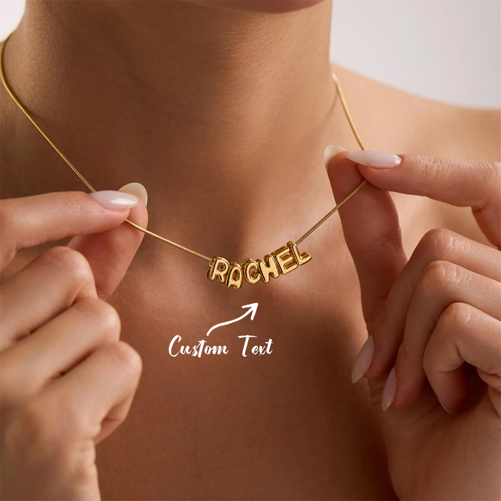 Women Fashion Names - Collar con nombre inicial personalizado en