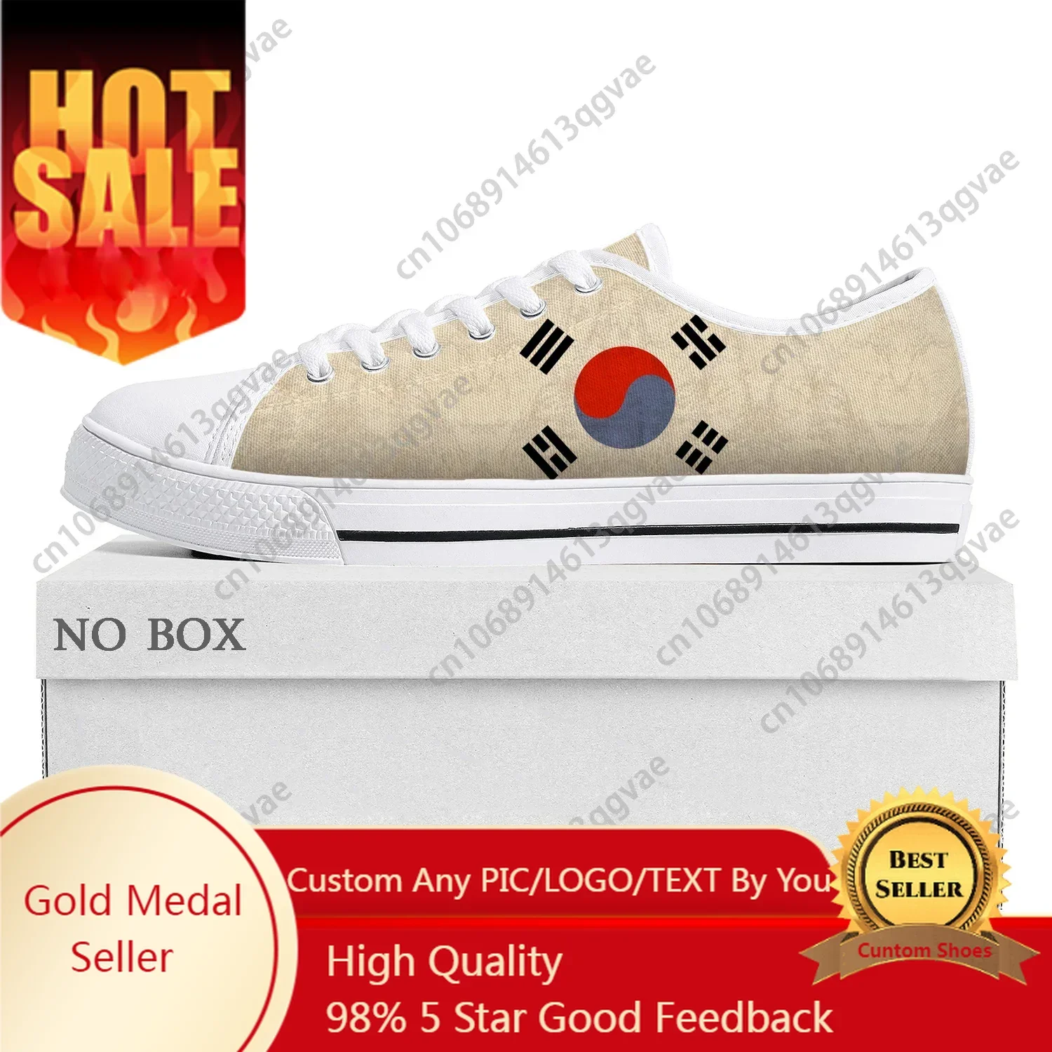 Women'S Fashion Korea - Zapatillas bajas con bandera coreana de
