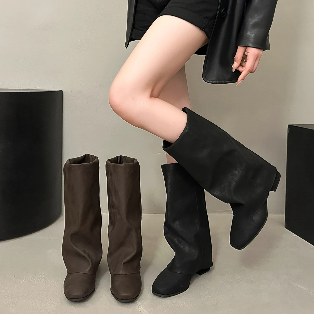 Women'S Fashion Knee High Boots - Botas altas hasta la rodilla de