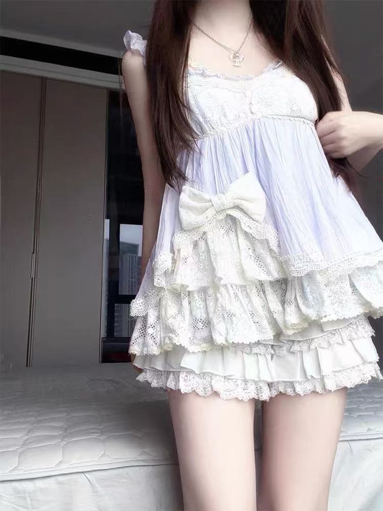 Conjunto de 2 piezas Coquette  - Lace Trim Cami reseña y precio