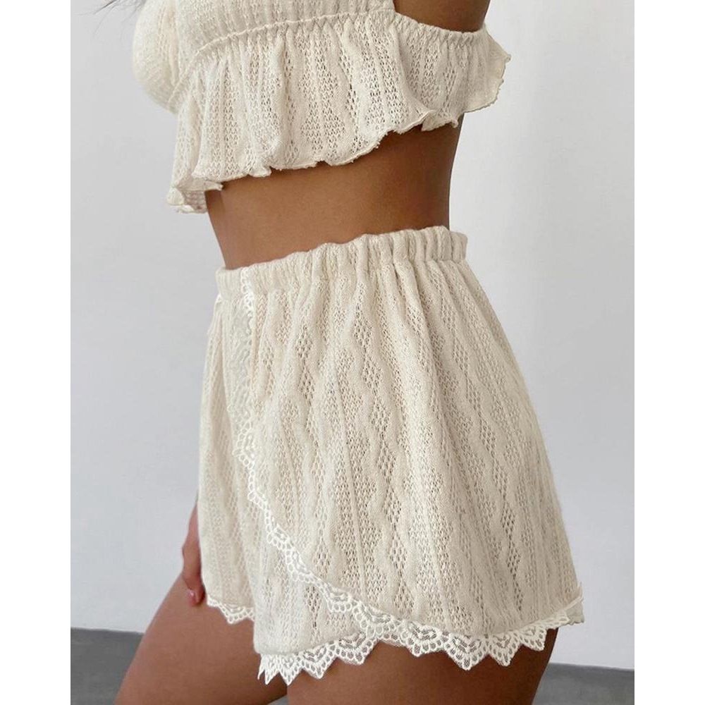 Conjunto de Cmi texturizado co - Lace Trim Cami reseña y precio