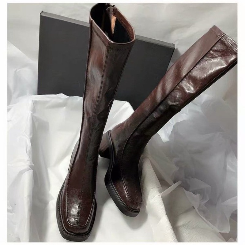 Bota Larga de Punta Redonda y  - Women'S Fashion Knee High Boots reseña y precio
