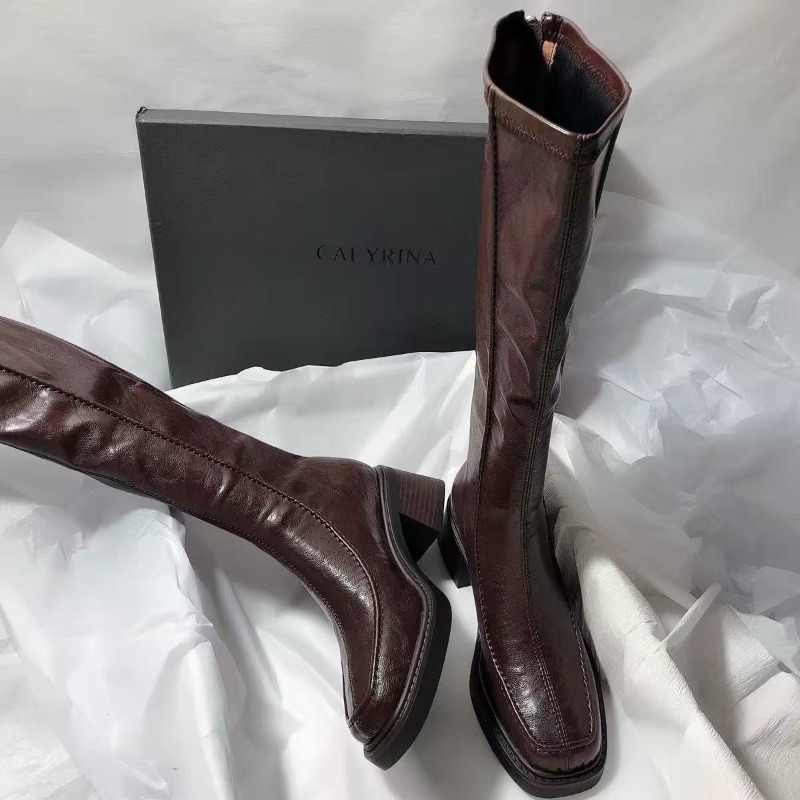 Bota Larga de Punta Redonda y  - Women'S Fashion Knee High Boots reseña y precio