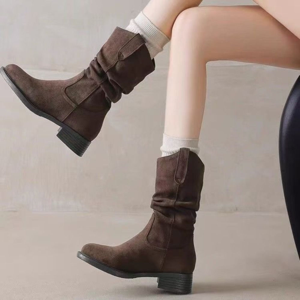 Botas de media caña con tacón  - Women'S Fashion Korea reseña y precio