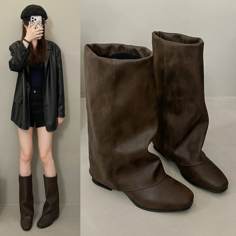 Botas de moda vintage de punta - Women'S Fashion Knee High Boots reseña y precio