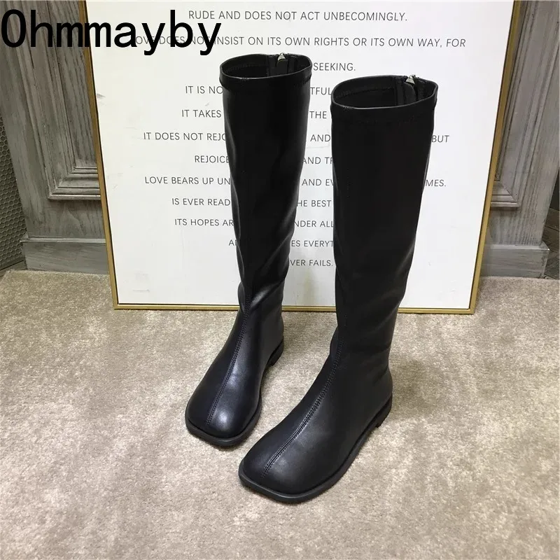 Botas hasta la rodilla elástic - Women'S Fashion Korea reseña y precio
