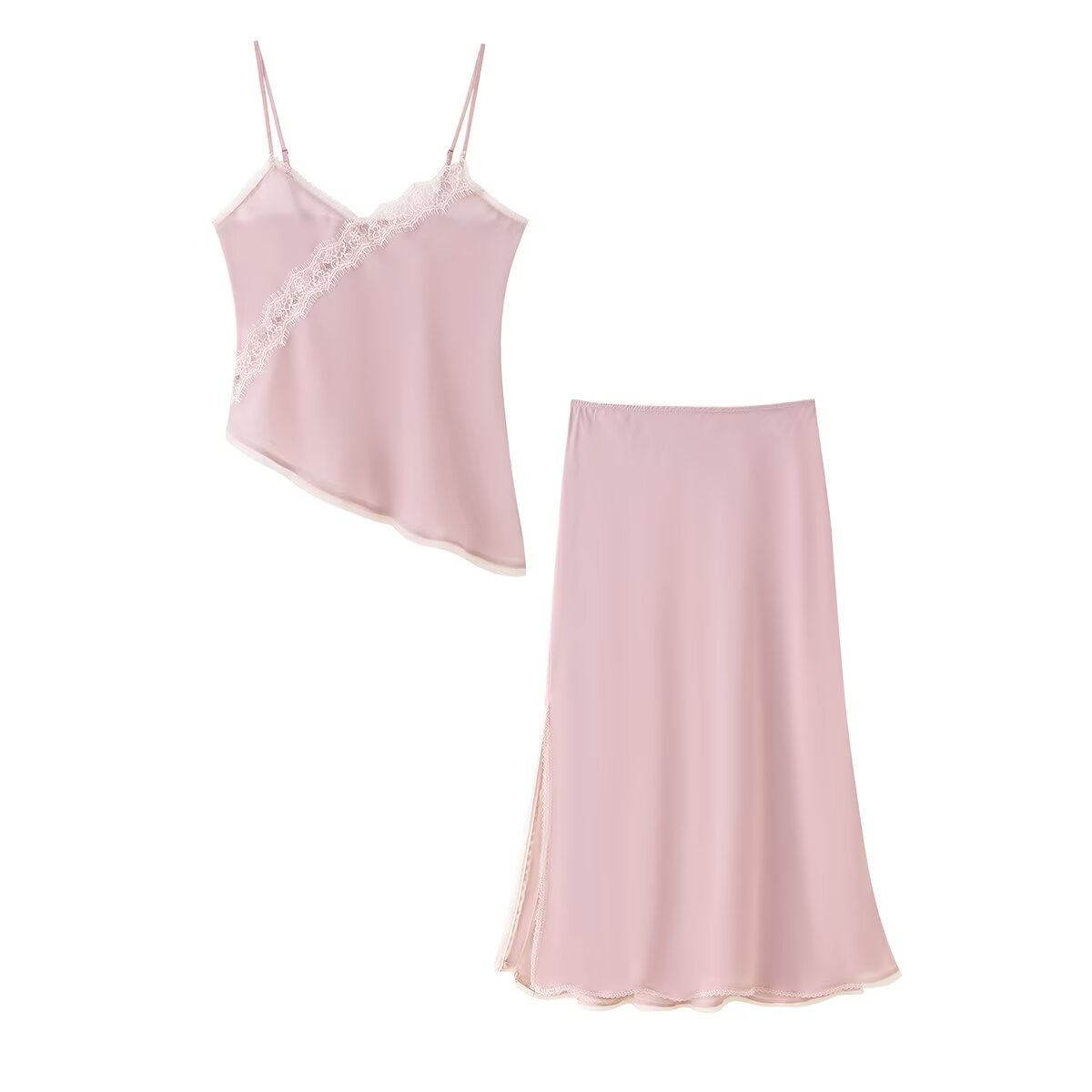 Tidalyf 2025 Conjunto de falda - Lace Trim Cami reseña y precio